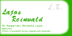 lajos reinwald business card
